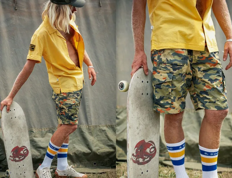 &SONS Surplus Army Shorts Camo Outlet