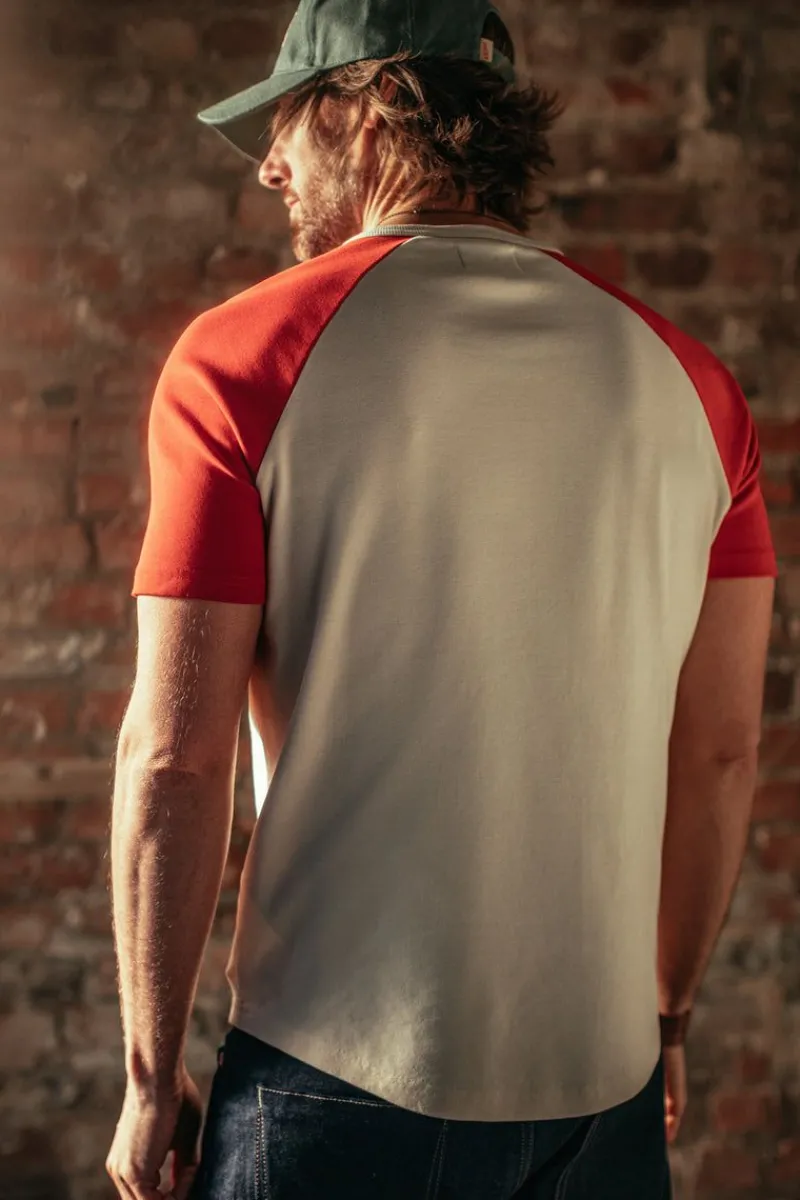 &SONS The Chariot Henley Shirt Raw/Red Fashion