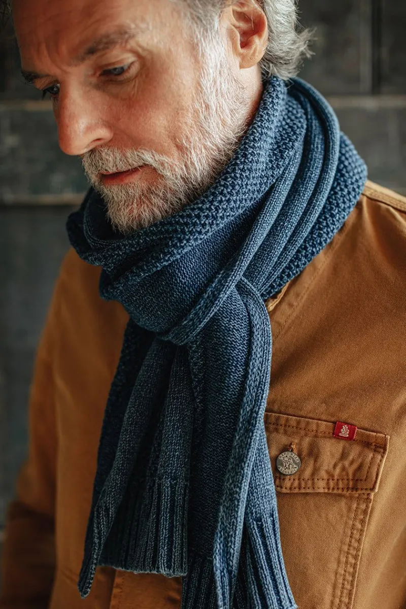 &SONS Vale Scarf Indigo Clearance