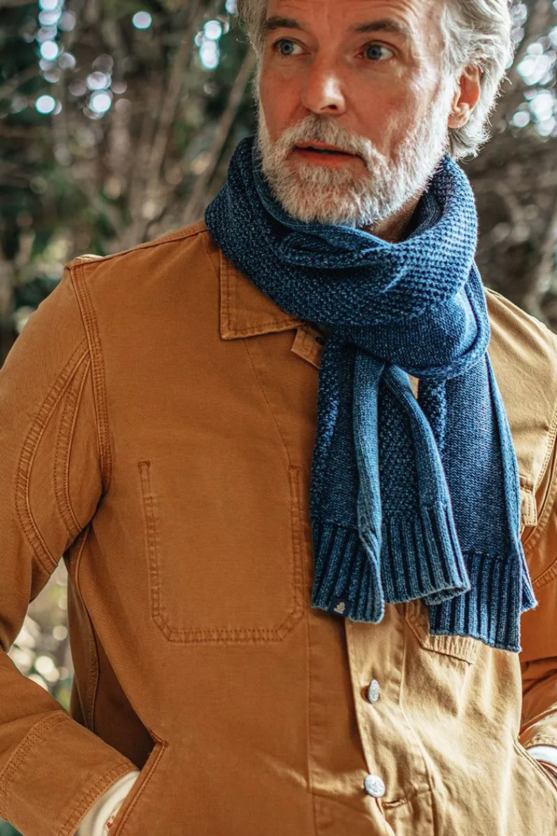 &SONS Vale Scarf Indigo Clearance