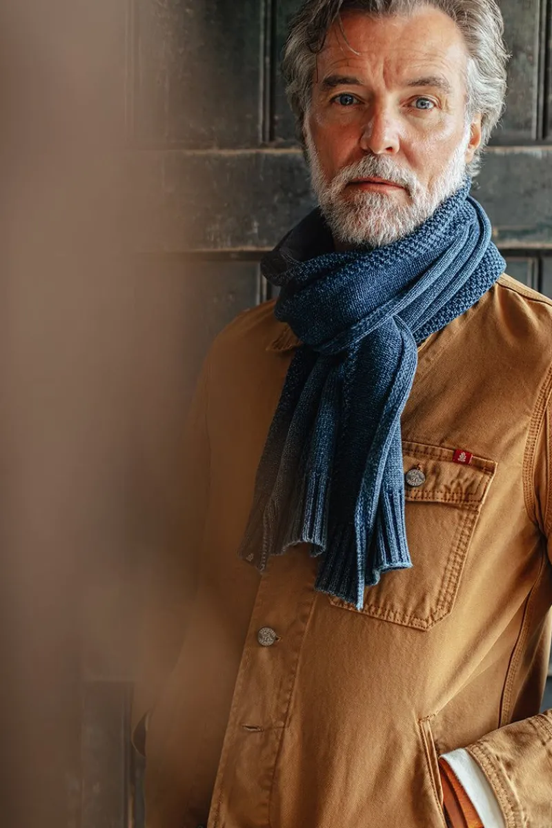 &SONS Vale Scarf Indigo Clearance