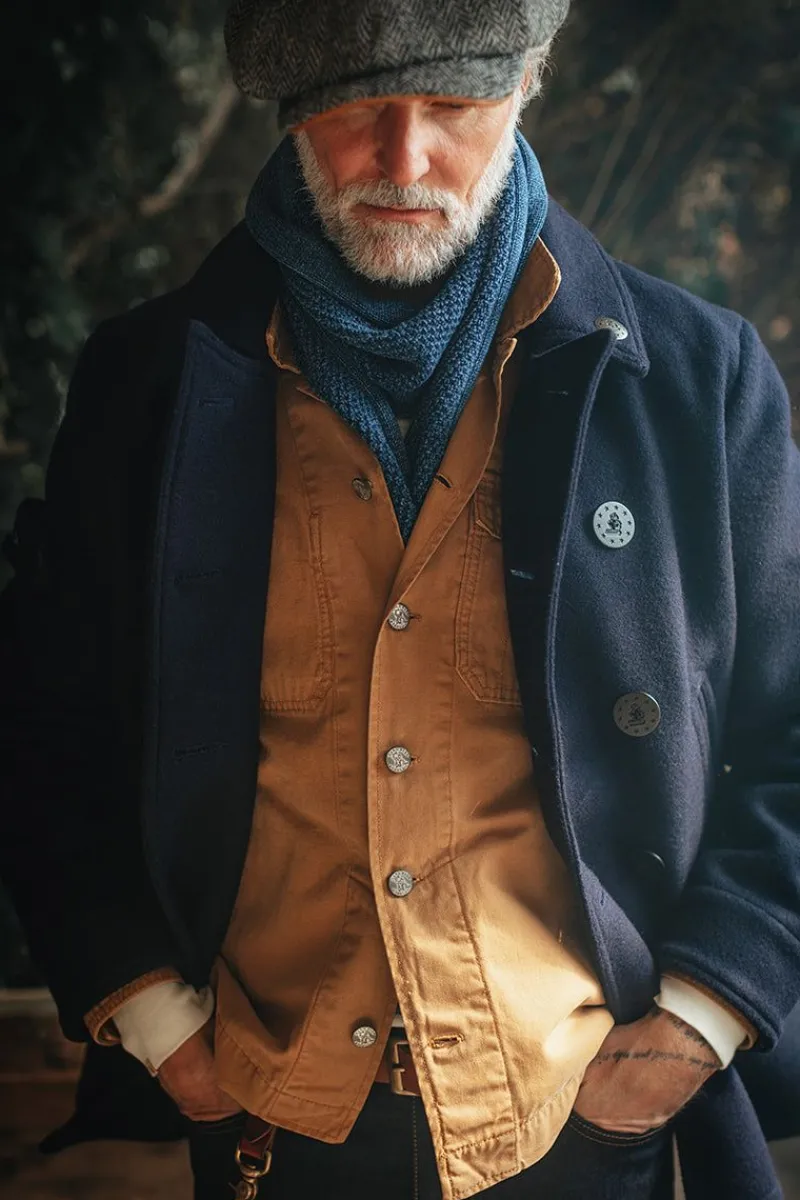 &SONS Vale Scarf Indigo Clearance