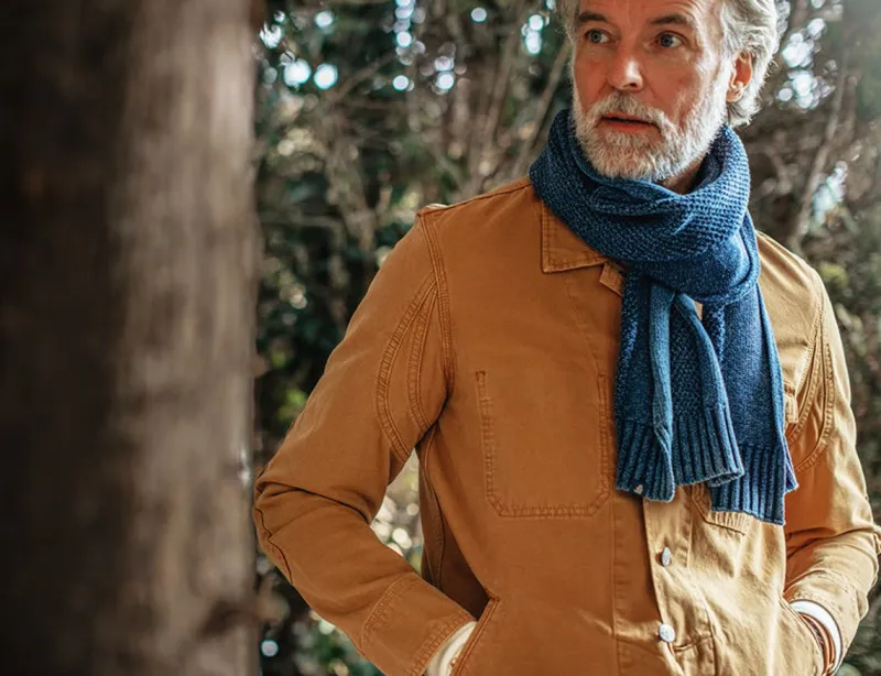 &SONS Vale Scarf Indigo Clearance