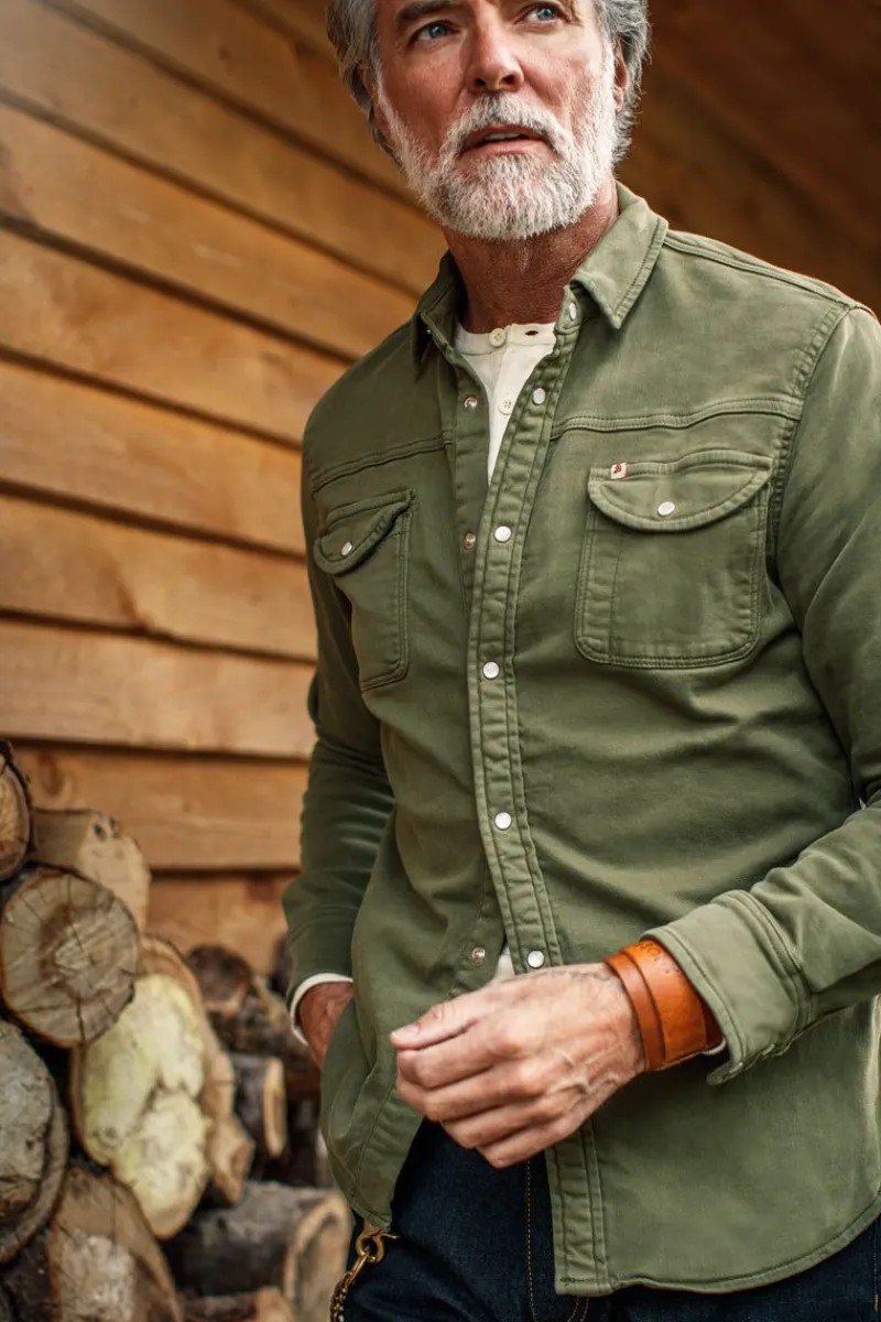 &SONS Sunday Shirt Army Green New