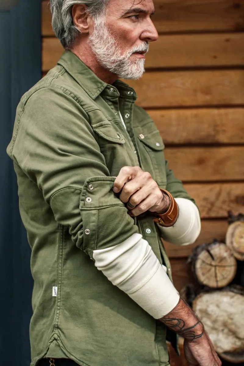 &SONS Sunday Shirt Army Green New