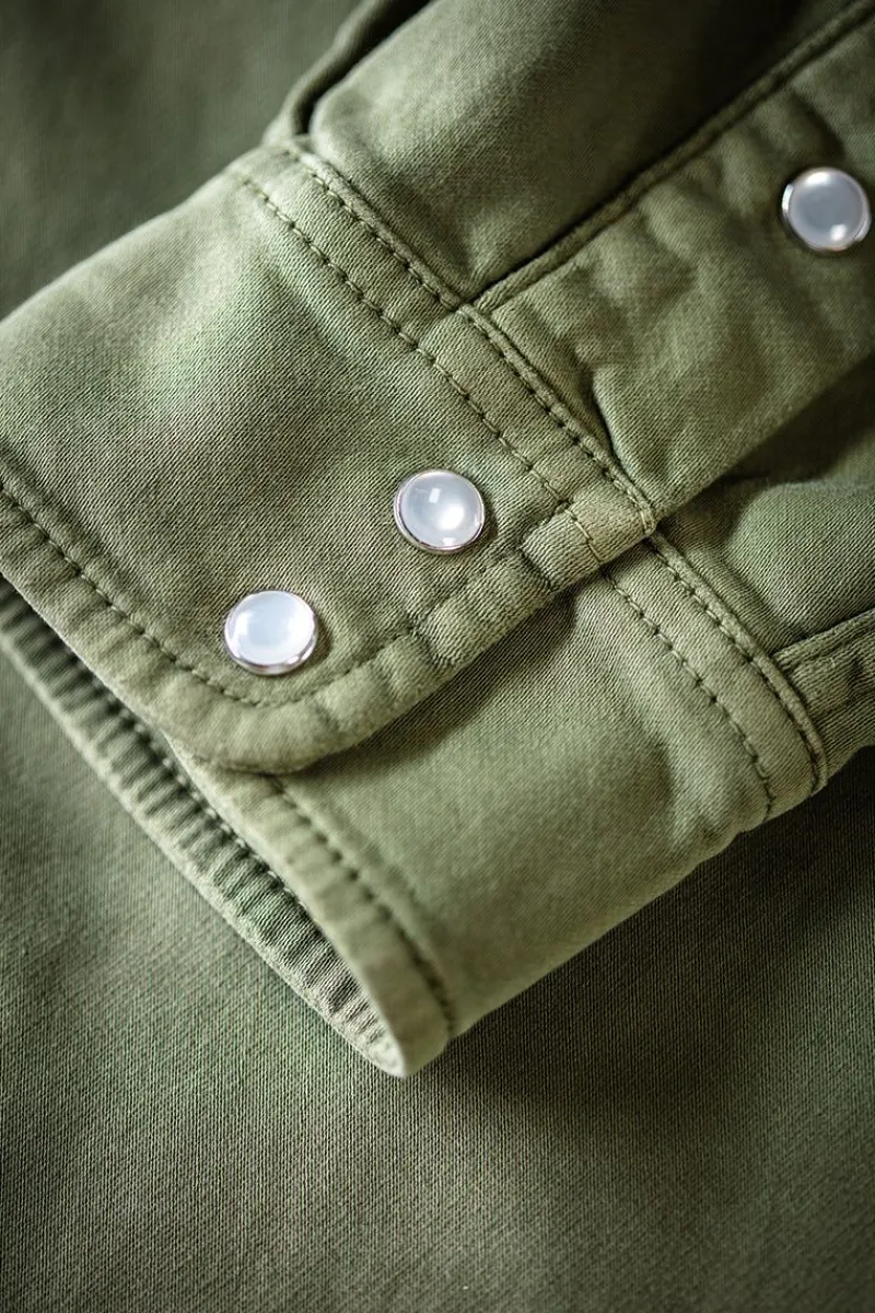 &SONS Sunday Shirt Army Green New