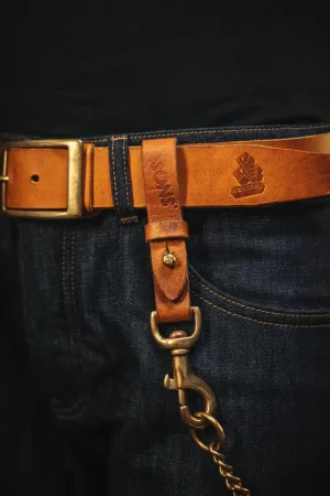 &SONS Tan Leather Key Fob Shop