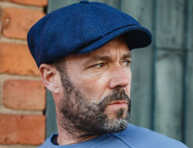&SONS The London Baker Boy Hat- Blue Indigo Cheap