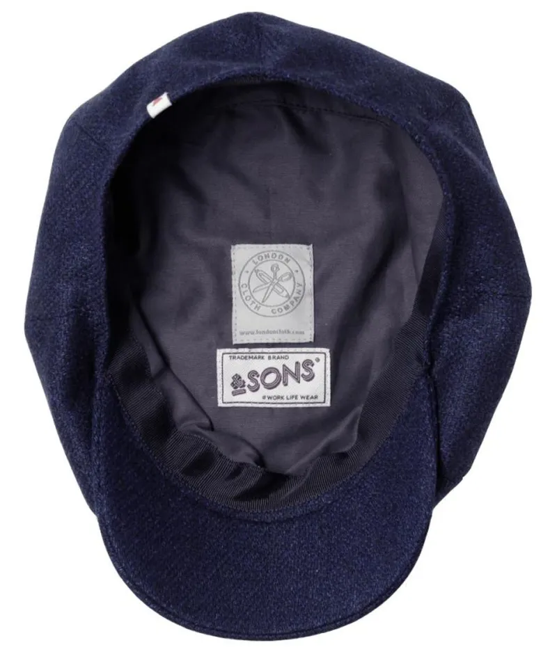 &SONS The London Baker Boy Hat- Blue Indigo Cheap