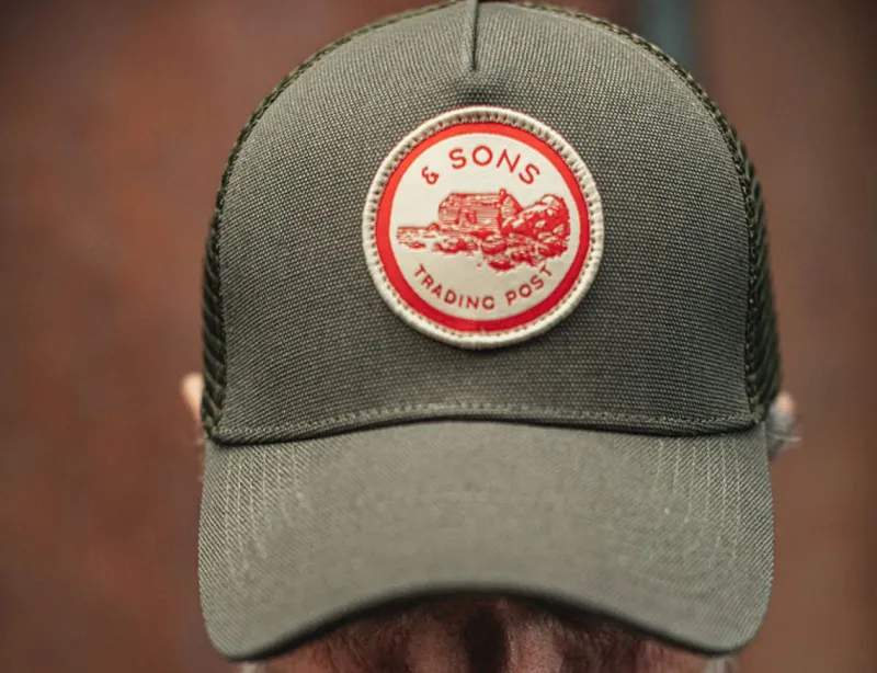 &SONS Trucker Badge Cap Army Green Discount