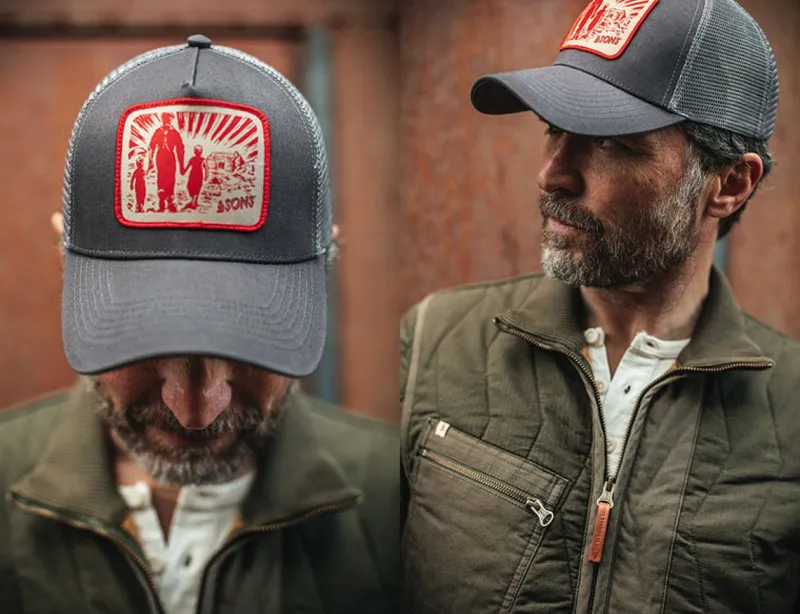 &SONS Trucker Badge Cap Grey Cheap