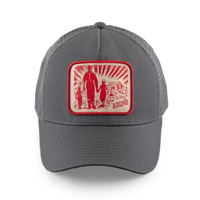 &SONS Trucker Badge Cap Grey Cheap