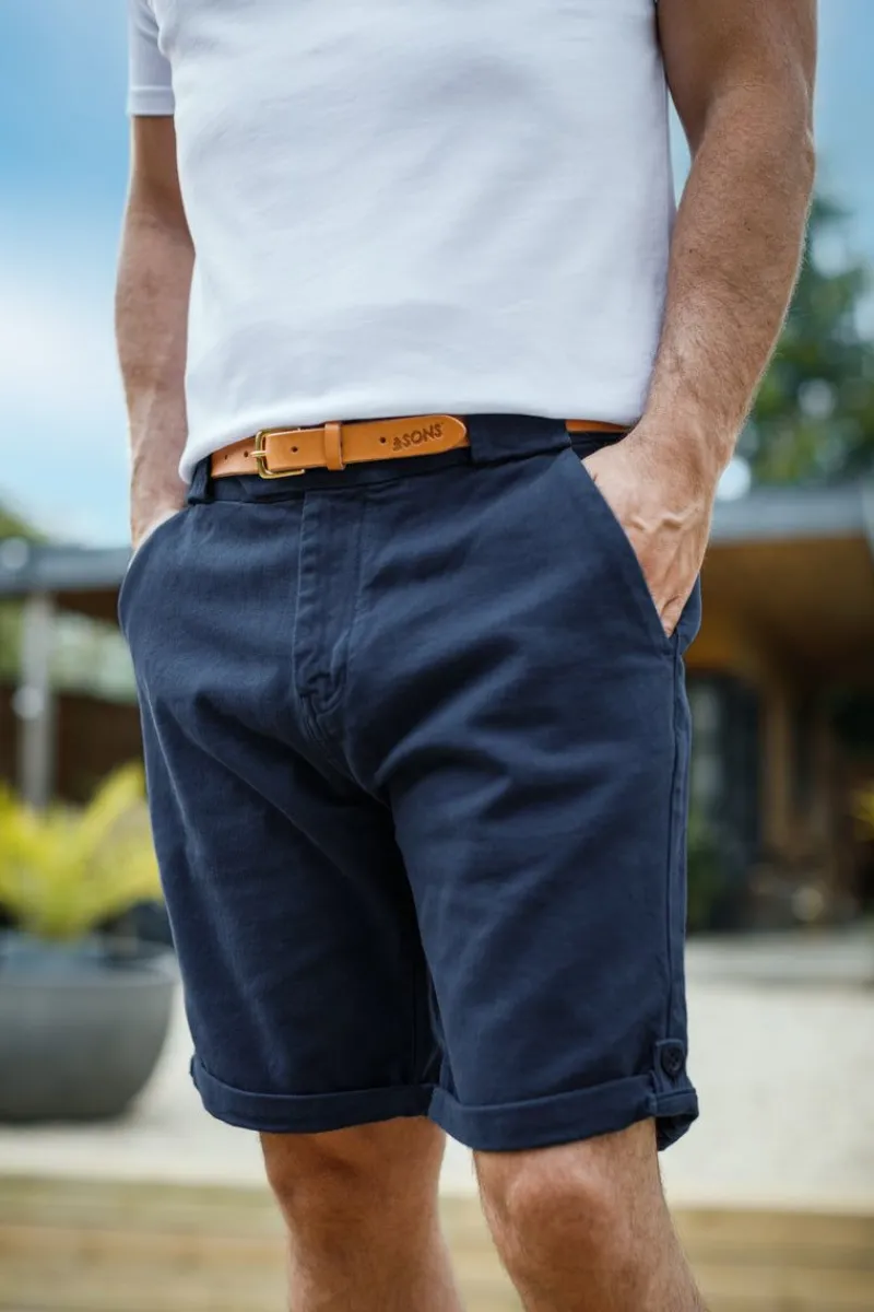 &SONS Virgil Chino Shorts Navy Cheap