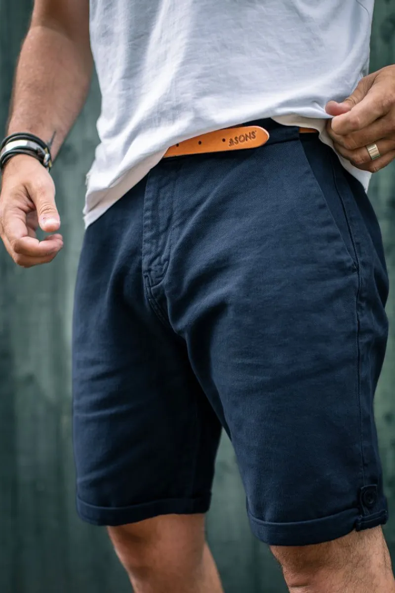 &SONS Virgil Chino Shorts Navy Cheap