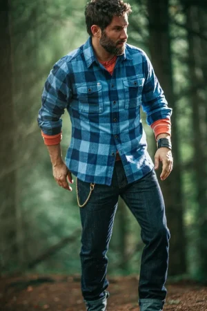 &SONS Yukon Flannel Field Shirt Blue Cheap